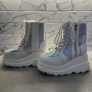 Platform Holographic Boots